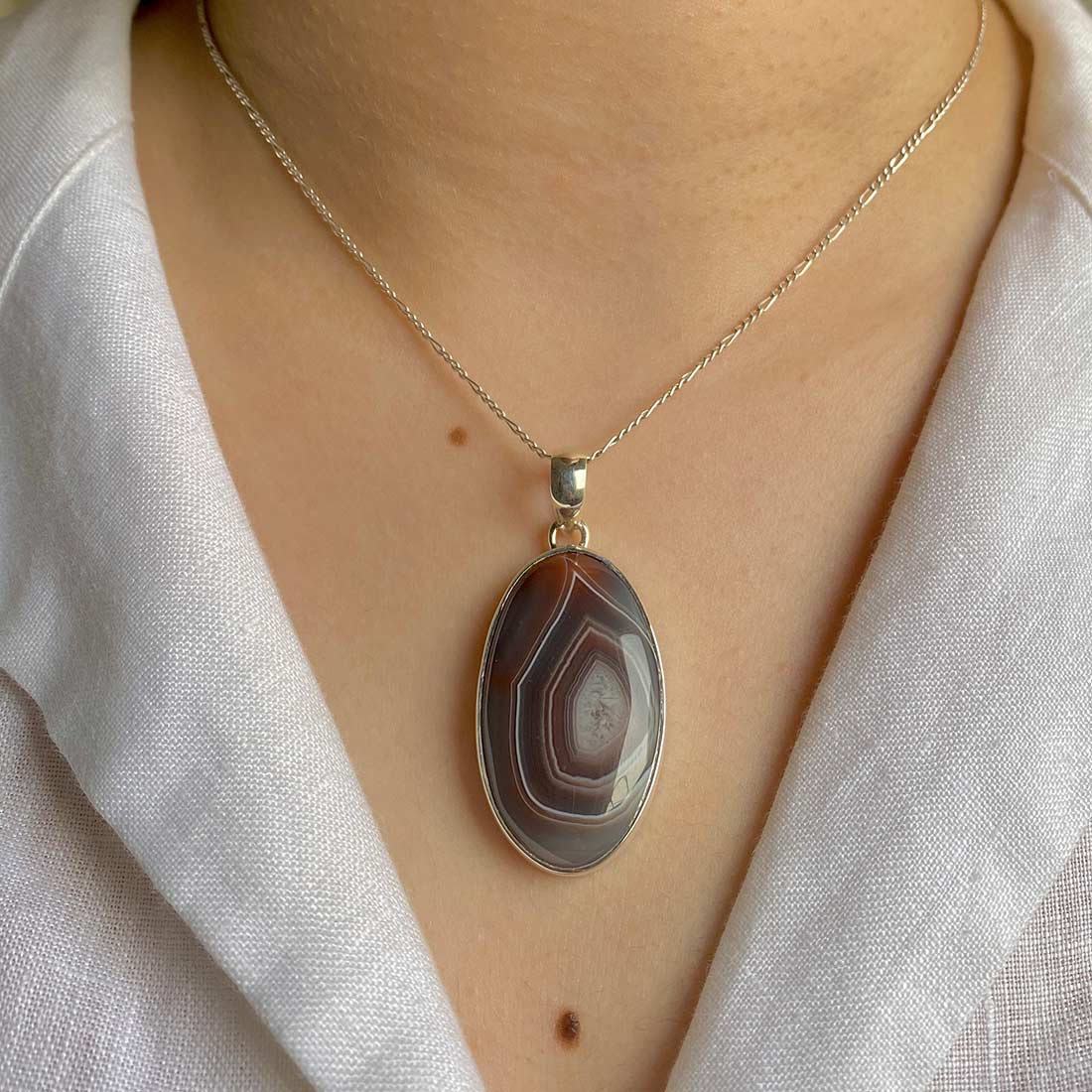 Botswana Agate Pendant-(RBA-P-32.)